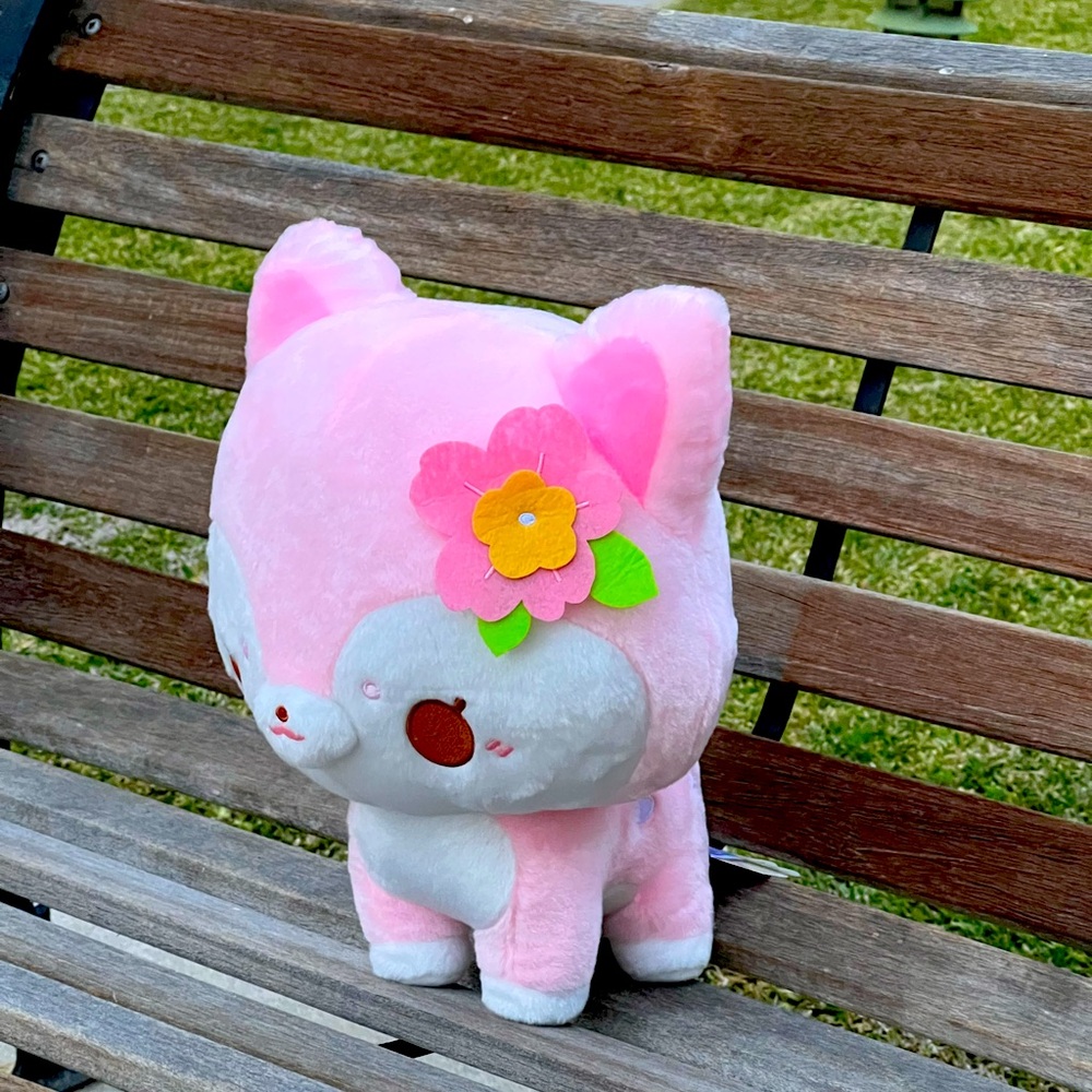 14" Birduyen Pink Speckle The Deer With Sakura Plush NWT